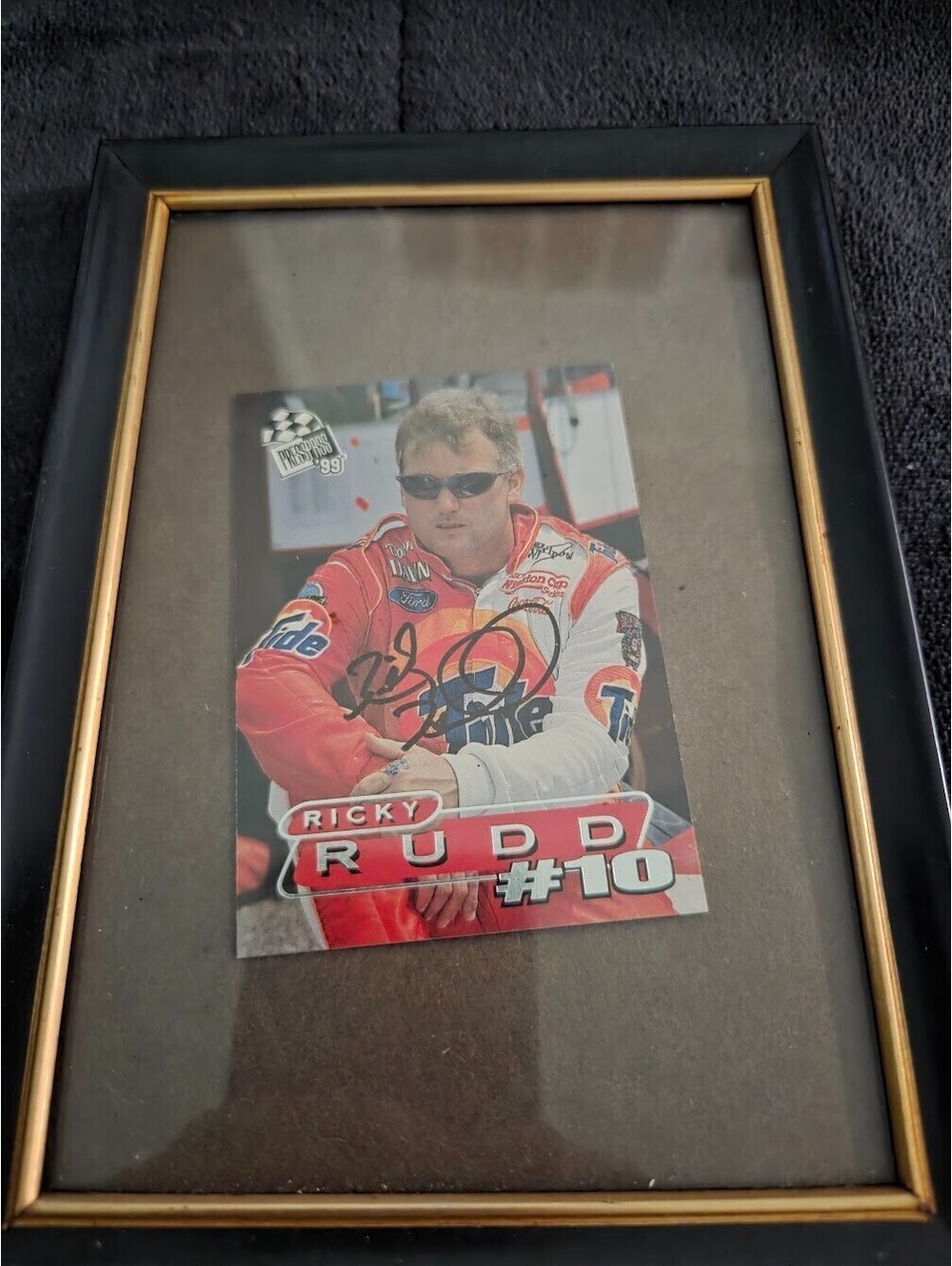 Ricky Rudd Autographed 1999 Press Pass NASCAR Signed Racing Card Framed